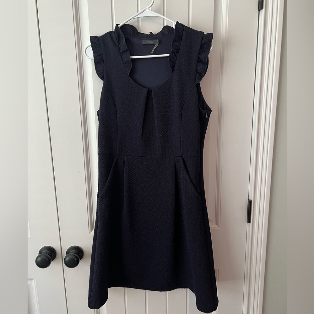 Navy Dress with pockets. L